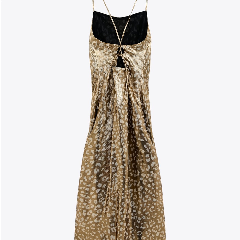 ZARA Satin Midi Camisole Dress NWT - Picture 3 of 5
